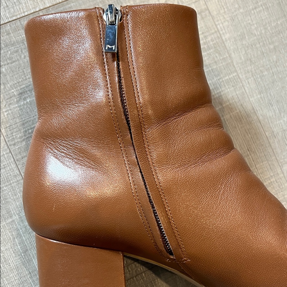 Marc Fisher Brown Leather Pointed Toe Ankle Boots - Picture 5 of 7